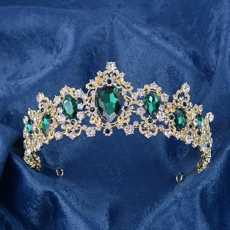 gold Nova Moda Feminina Ouro Cabelo Coroas Tiaras Coroas de Joias Das Senhoras de Cristal Nupcial Do Cabelo acessorios Cabelo - Окраска металла: gold