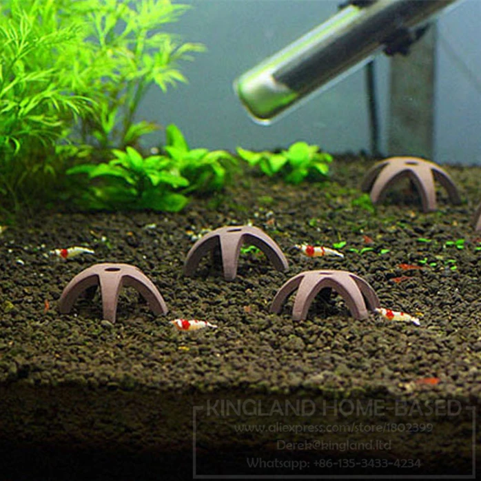 4 pcs Mini Shrimp Small Fish House Shelter Breeding Cave for Aquarium