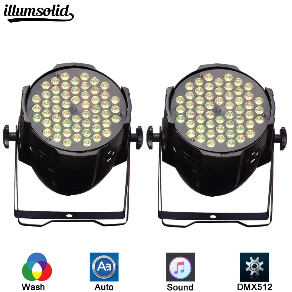 

2pcs/lots Fast shipping 54x3w led Par lights RGBW par led dmx512 disco lights professional stage dj equipment