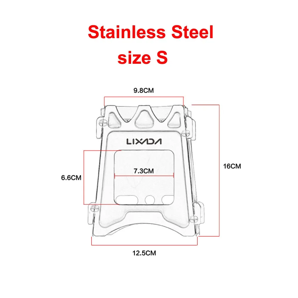 Lixada уличная дровяная плита, походные печи, компактная складная посуда для кемпинга, приготовления пищи, пикника, пешего туризма, барбекю, титановая сталь