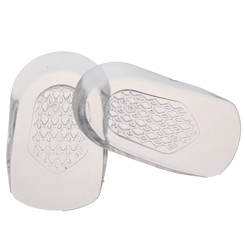 New Silicone 1 Pair Heel Insoles Shoes Massage Cushion Silicone Gel Inserts Pads Massager