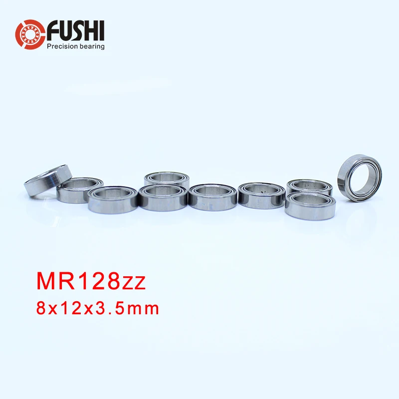 MR128ZZ подшипник ABEC-5(10 шт.) 8*12*3,5 мм миниатюрные MR128-2Z шарикоподшипники MR128 ZZ