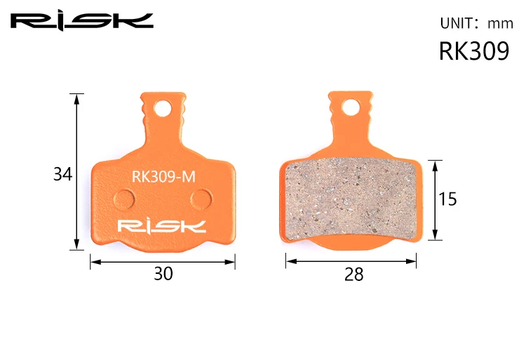 RISK 1 пара велосипедных дисковых тормозных колодок полностью из металлического материала оранжевая велосипедная горная велосипедная тормозная колодка для спуска под гору XT SHIMANO AVID