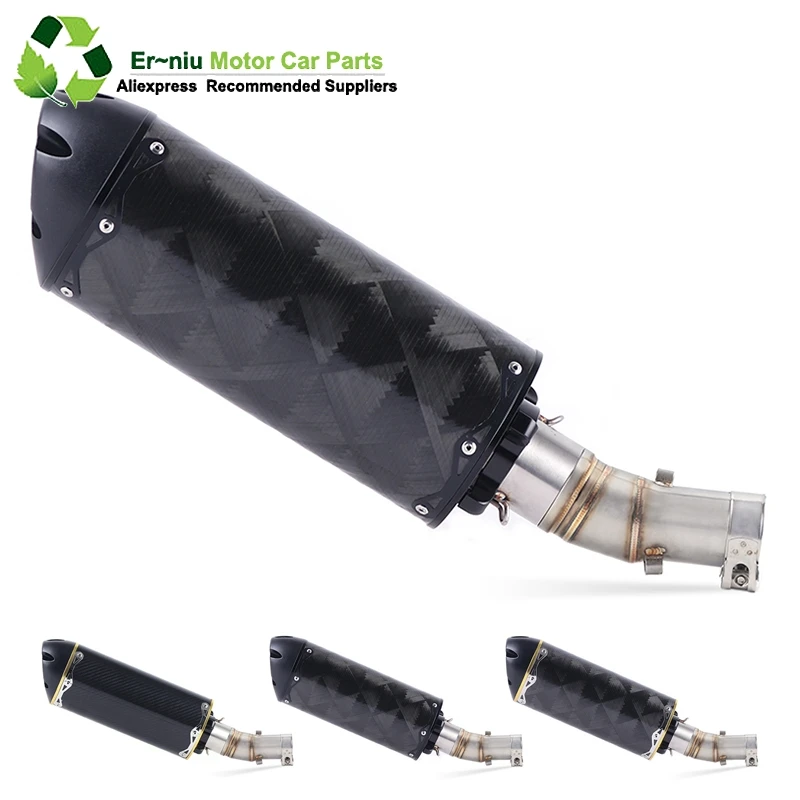 Полная система скольжения на для kawasaki ER6N ER6F NINJA650R 2012- ER 6N 6F мотоцикл глушитель среднего звенья трубы дБ убийца