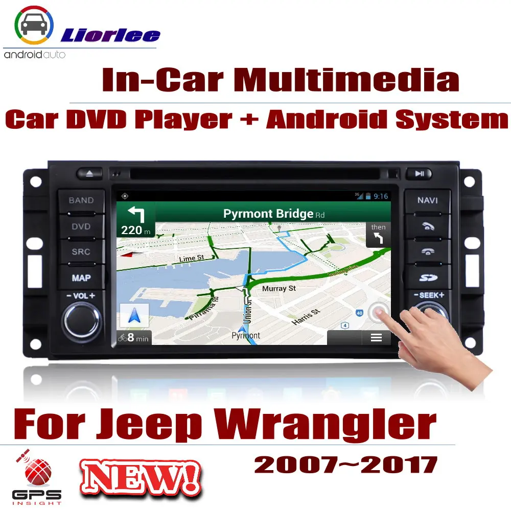 Для Jeep Wrangler 2007~ автомобильный проигрыватель Android Радио DVD gps навигация Displayer Аудио Видео в тире мультимедийное головное устройство