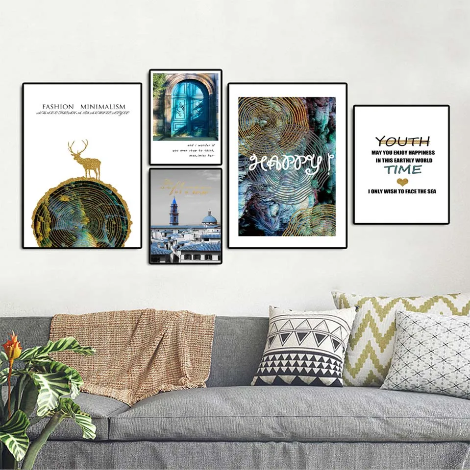 Nordic Home Decor Decoration Motivational Poster And Prints Life Quote 
