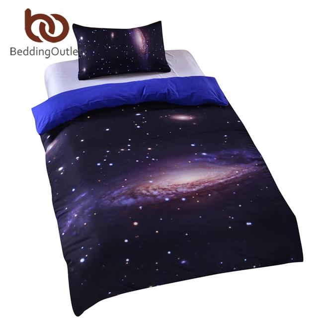 BeddingOutlet Hipster Galaxy Bedding Set Universe Outer Space Themed 3d