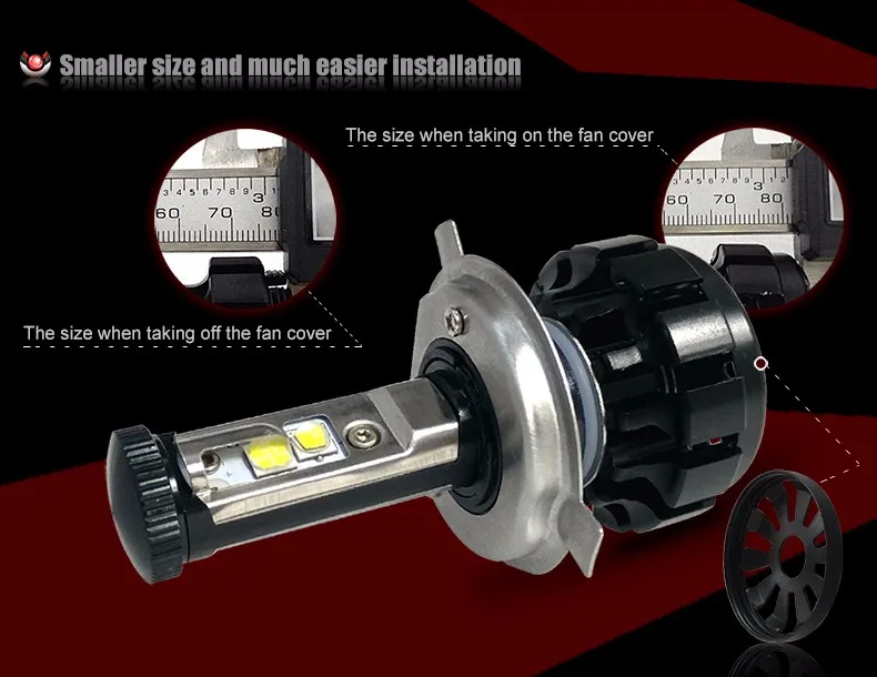 12000LM Super Bright Car LED Headlight Kit H4 HB2 9003 H13 9007 Cree Chips Replace Bulb Anti-Dazzle Beam 3000K 4300K 6000K (1)