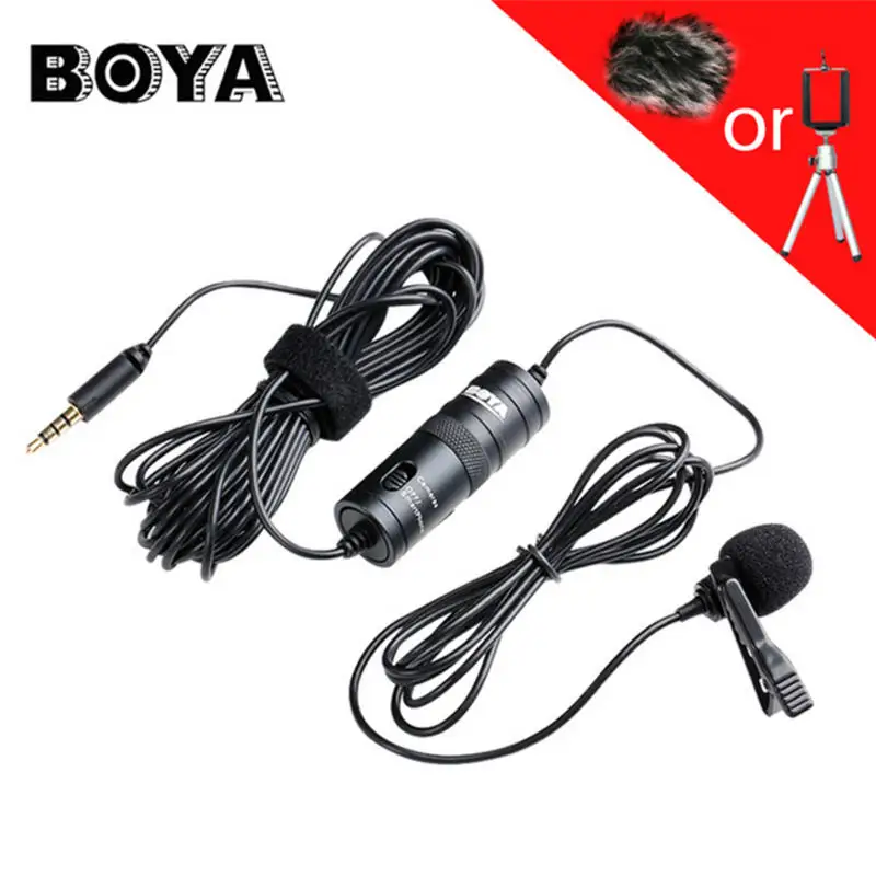 

BOYA Label Lavalier Omnidirectional Condenser Microphone for iPhone Samsung LG for Canon Nikon DSLR Camcorder Audio Recorders