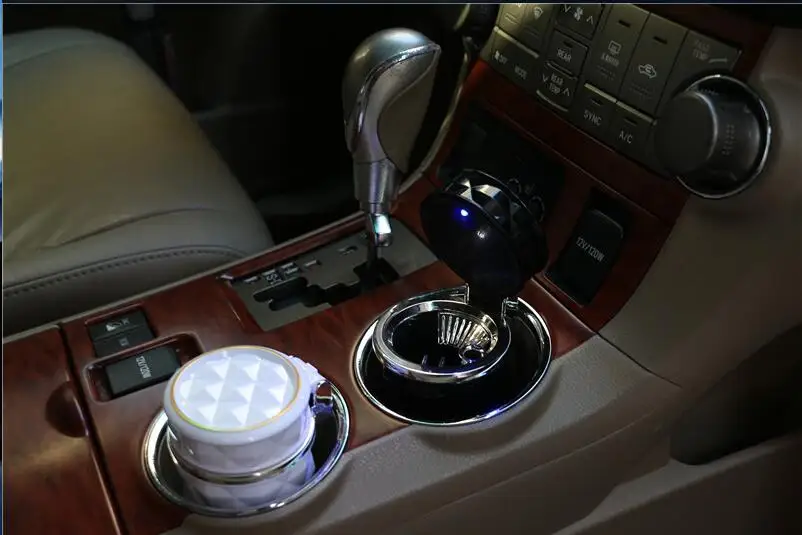 Синий светодиодный светильник пепельница для автомобиля огнеупорный материал Легкая очистка пепельница для автомобиля Ford Fusion Mondeo 2013