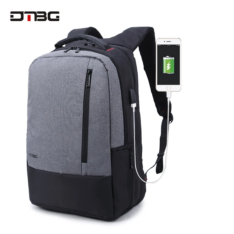 

DTBG Brand Laptop Smart Backpack Vintage Patchwork Mochilas USB Charging Port School Bag For Teens Men Women Anti Theft Rucksack