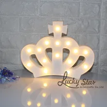 12 дюймовый светодиодный пластиковая Корона Marquee знак для помещений Deration