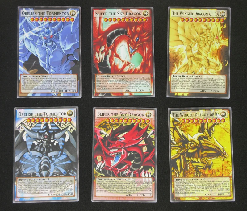 20 шт. Yugioh египетский бог карты обелиск Slifer крылатый дракон ра Holactie создатель светильник Yu-Gi-Oh! Классический Fullart карты