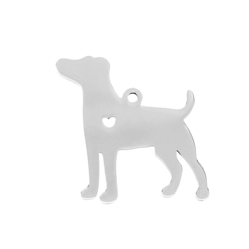 I love my Dog beagle собачья из нержавеющей стали кулон сердце щенок собака ID пустая бирка
