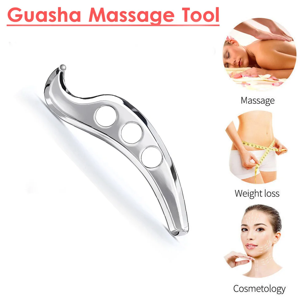 304 нержавеющая сталь Gua Sha Guasha Массажер инструмент скребок физиотерапия свободные