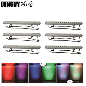 

Free Shipping 6pcs/Lot 18x3W RGB 3in1 Outdoor LED Wall Washer Light DMX512 Control Waterproof Running Horse Ground