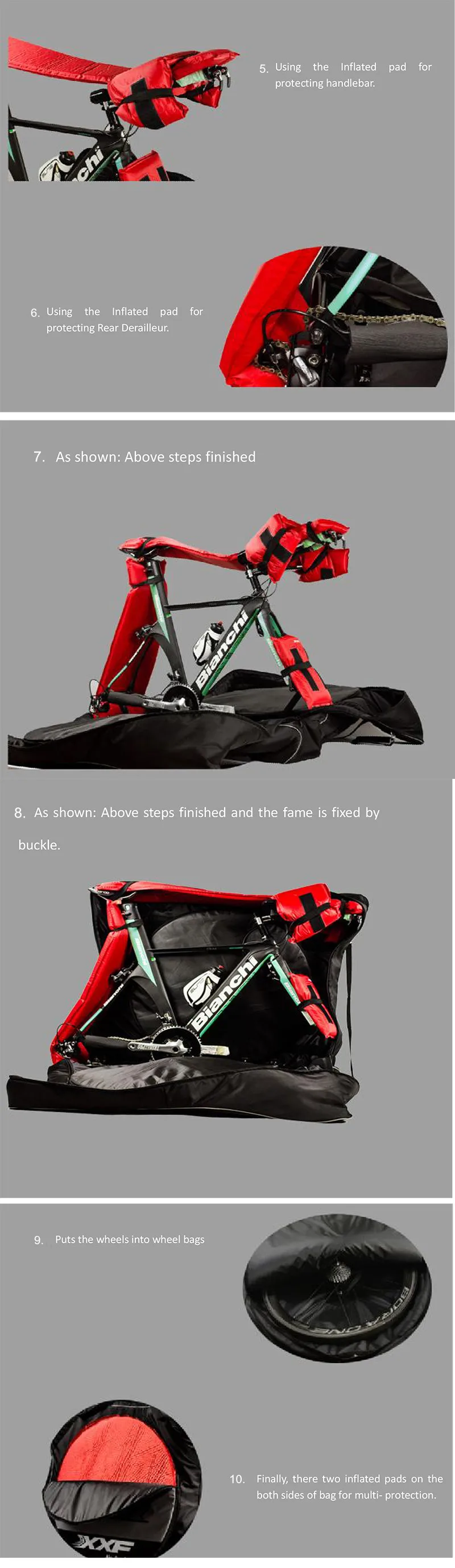 Excellent XXF Bike travel Bag Case bike box for Triathlon tt Mtb 700C Road Bikes Air Pads Protector waterproof Bike Accessories Bicicleta 7