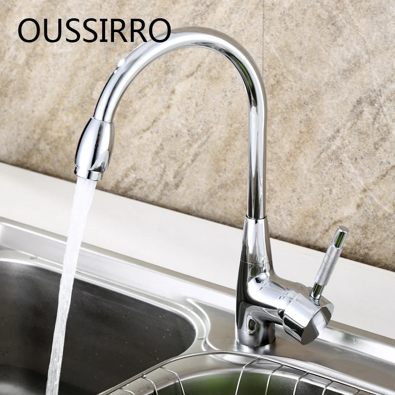 Single Hole Hot And Cold Faucet Bathroom Kitchen Sink Faucet Basin Basin Faucet Rotating 360degree Bathroom