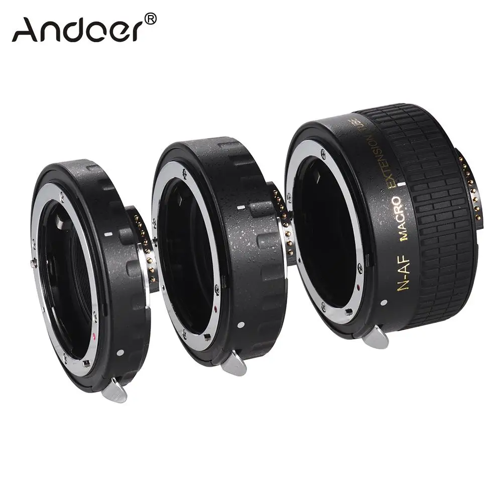 Auto Focus Macro Extension Tube Set Copper AF Macro Lens Extension Tube