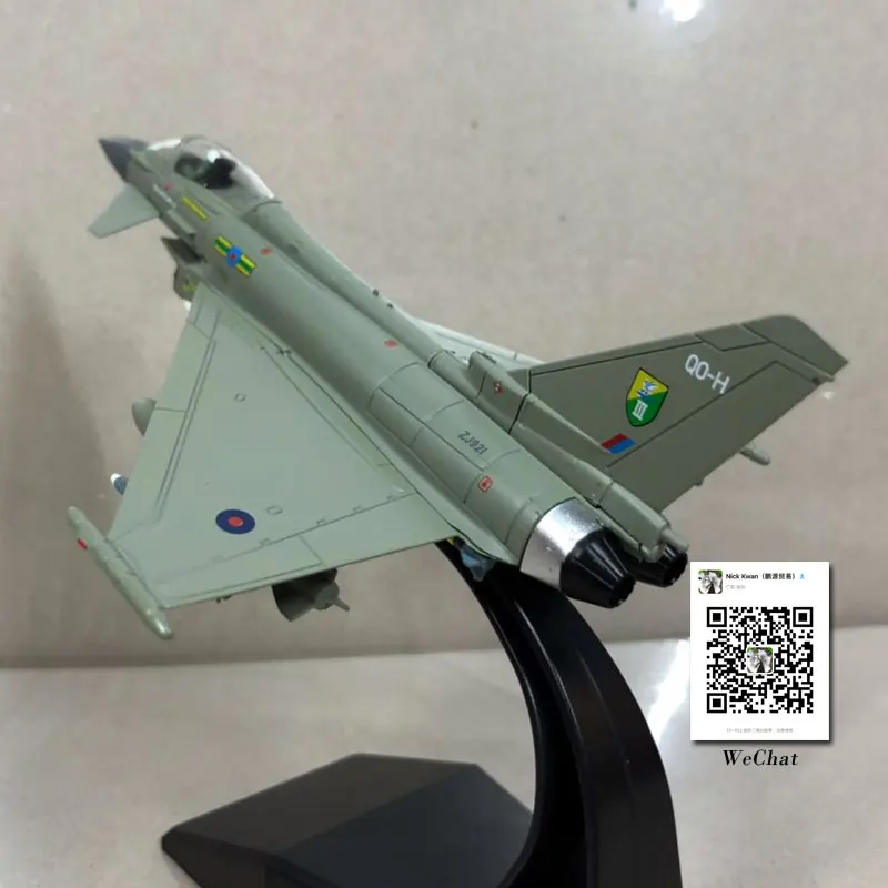 AMER 1/100 масштаб военная модель игрушки евроистребитель Тайфун EF-2000 истребитель литой металлический самолет модель игрушки для сбора, подарок