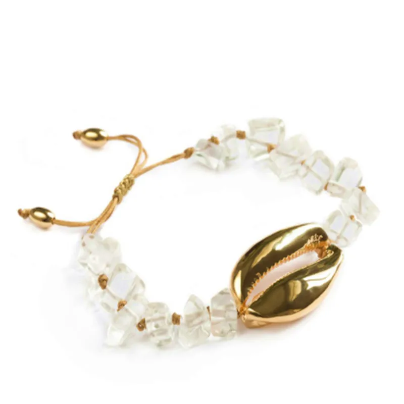 Модное ожерелье в стиле барокко, ожерелье из натурального камня, Кристальное кварцевое ожерелье, колье для женщин, ожерелье в богемном стиле - Окраска металла: 1-1