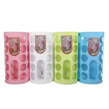 

Durable Plastic Carrier Bags Household Plastic Bag Storage Container On Wall Mount Kitchen Gadget Storage Holder