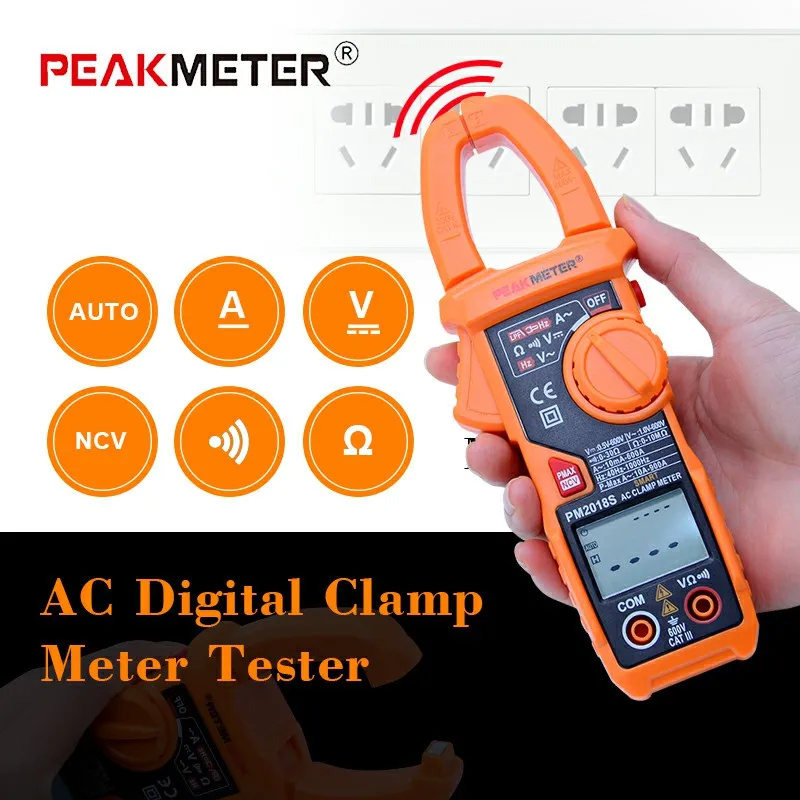 PEAKMETER PM2018S Digital clamp meter Auto range AC current multimeter