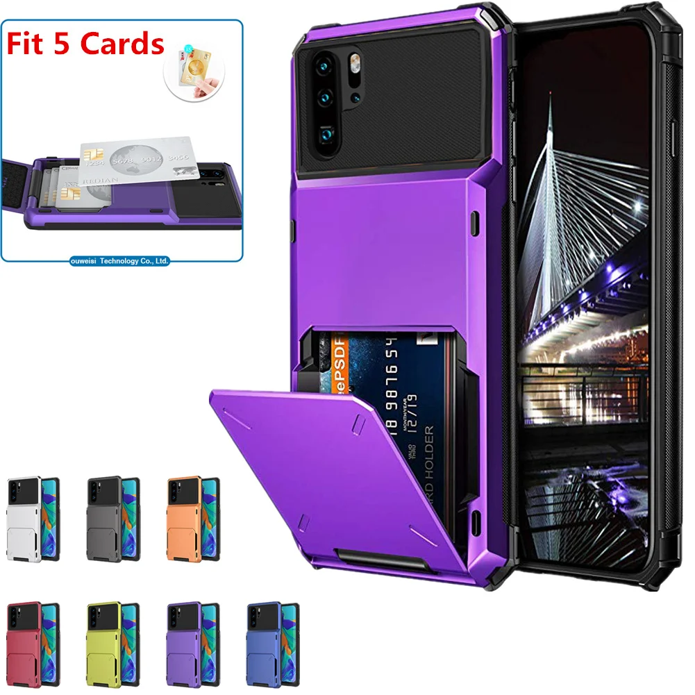 Для Huawei P20 Pro P30 Lite P Smart 2019 чехол с откидными слотами для карт бизнес P20pro P30pro P30lite