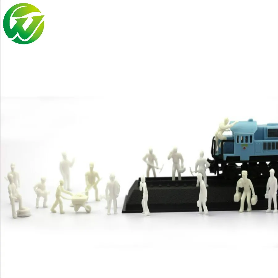 

100pcs/lot HO 1/87 Scale Model Figures White Unpainted Train worker Figures Model People