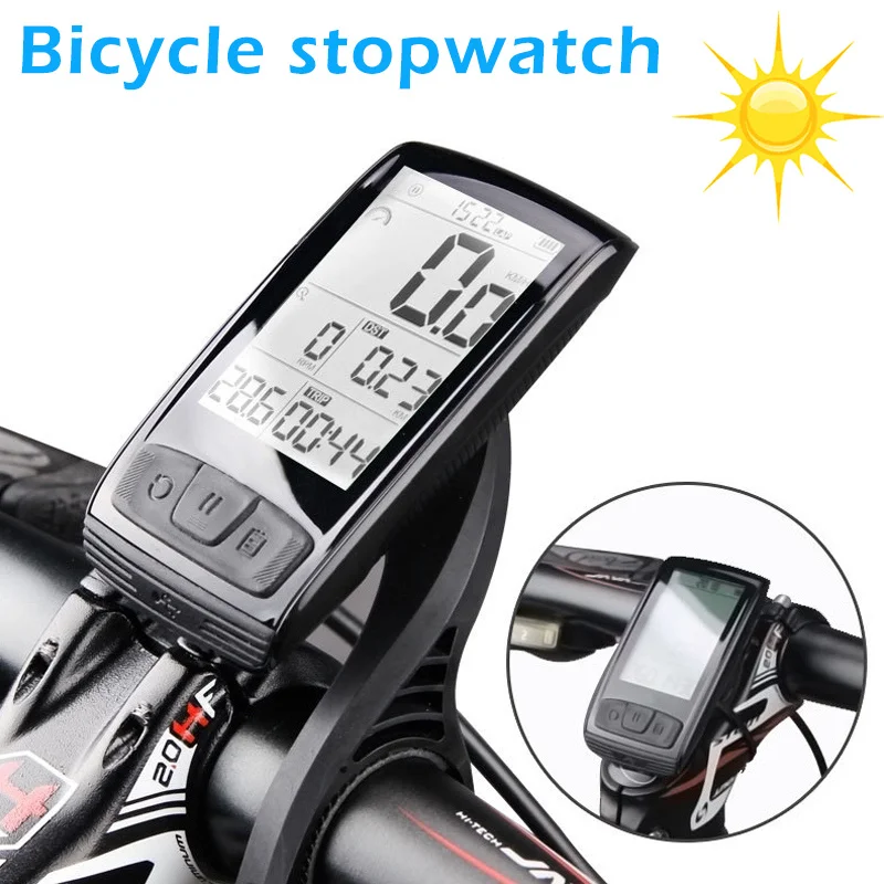 

Bike Wireless Stopwatch Waterproof Chargeable Digital Display Speedometer for Bicycle EDF88