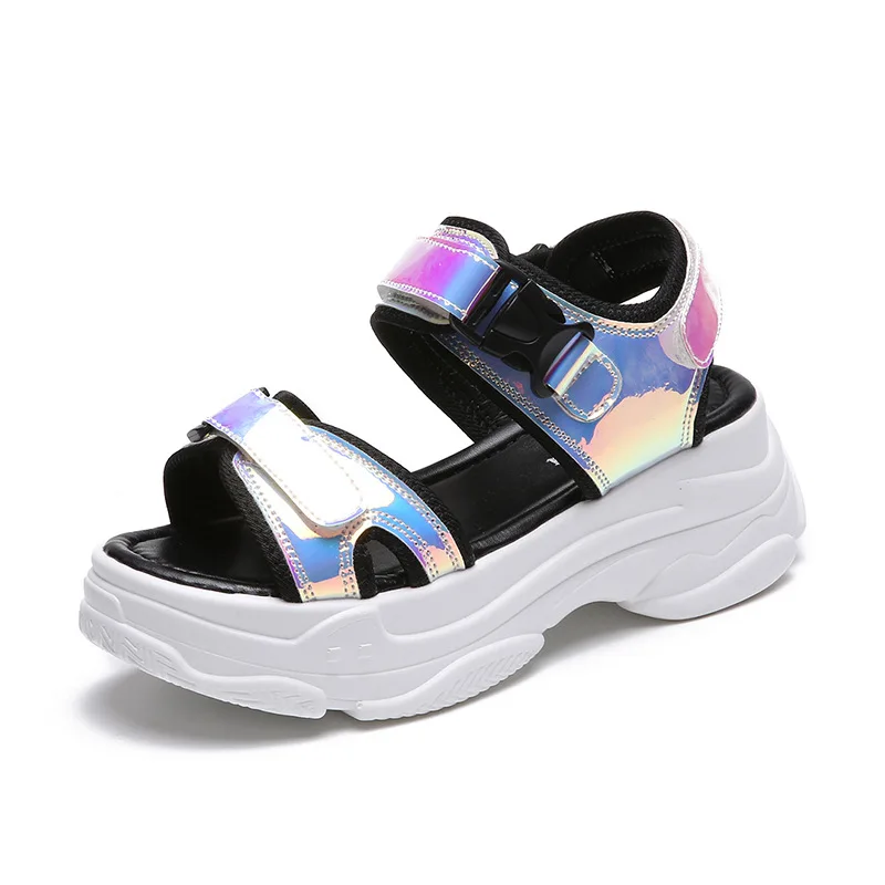 Women's Sandals 2019 Summer High Heels Sandals Women Chunky Sandals Womens Wedge Platform Shoes Casual Summer Sandals mujer