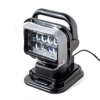 

1pcs 12v 24v 50w 360 LED Rotating Remote Control Work Light Spot for SUV Boat Security Farm Field Protection Emergency Light