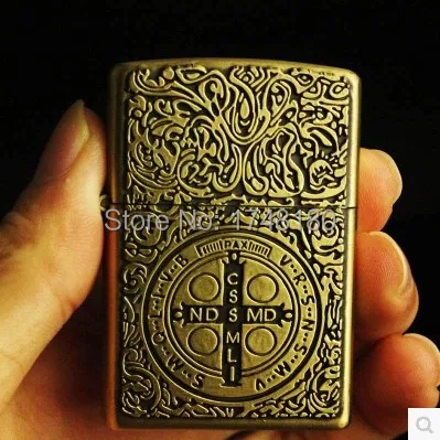 

Bronze hell detective Constantine Oil lighter kerosene lighter Windproof Metal Smoking Fuel konstantine Lighters