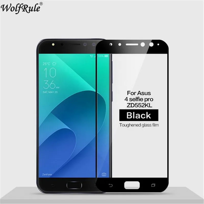 2 шт. защита для экрана Asus ZenFone 4 Selfie Pro ZD552KL Стекло 9H закаленное стекло Полное