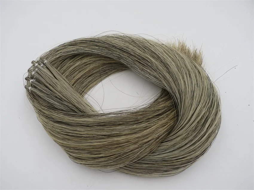 

250g Mongolia Light grey horsetail bow hair 85cm