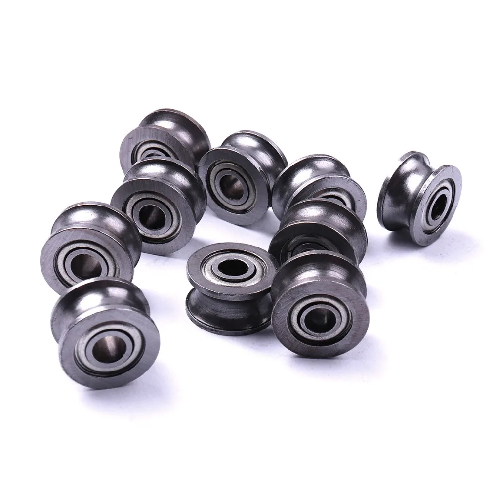 4PCS 4*13*7MM 624UU HCS U Groove Guide Pulley Rail Ball Bearings Wheel SP