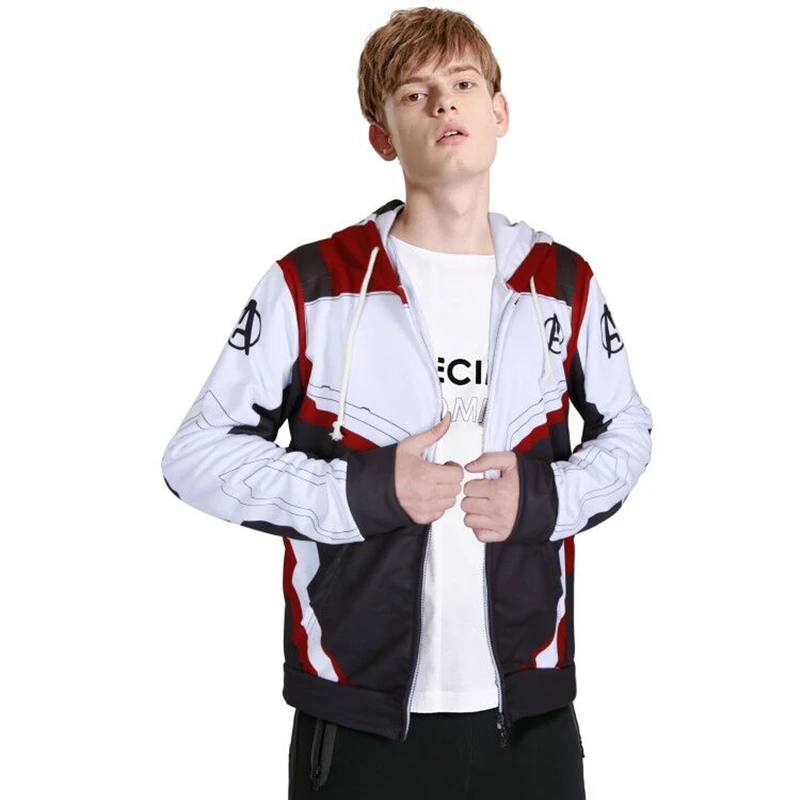 Adult Kids Avengers Endgame Hoodies Men Zipper Quantum Realm Superhero Mens Hoodies Sweatershirts Hooded Movie Cosplay Jacket