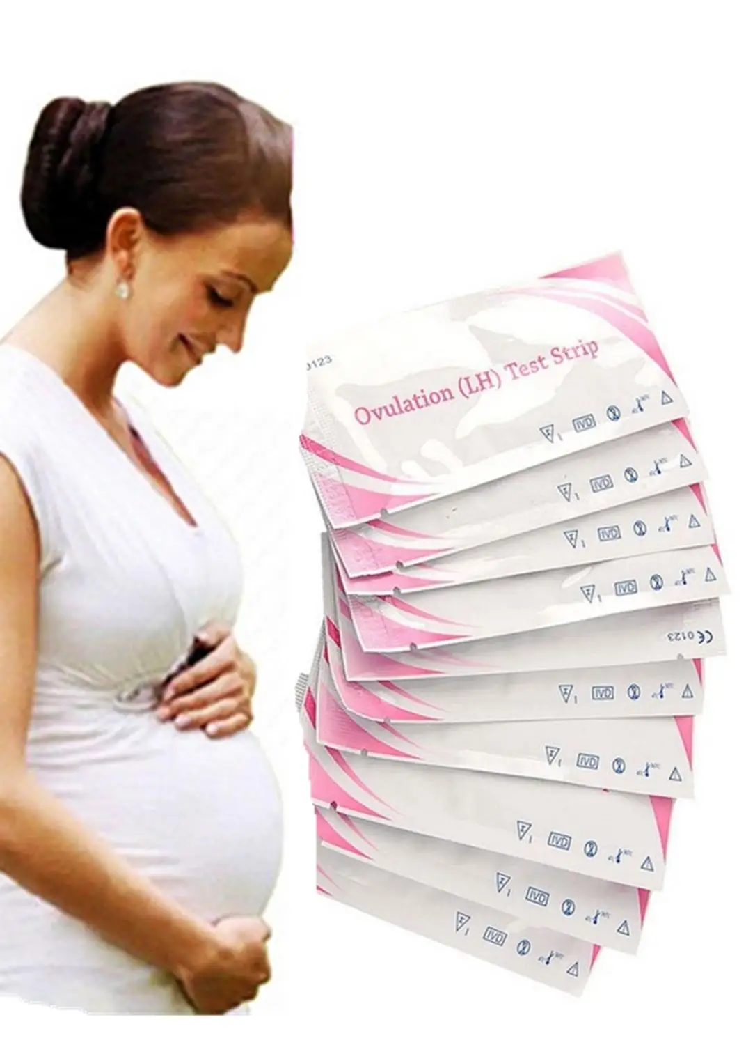

10PCS Test Paper Ovulation Urine Test Strip LH Detection Sticks with Urine Cup First Response Ovulation kits