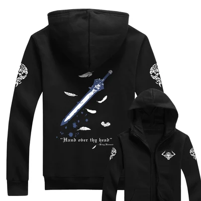

New fgo fate grand order Hoodie Anime saber Hooded cotton Coats Jackets Men Cardigan Sweatshirts