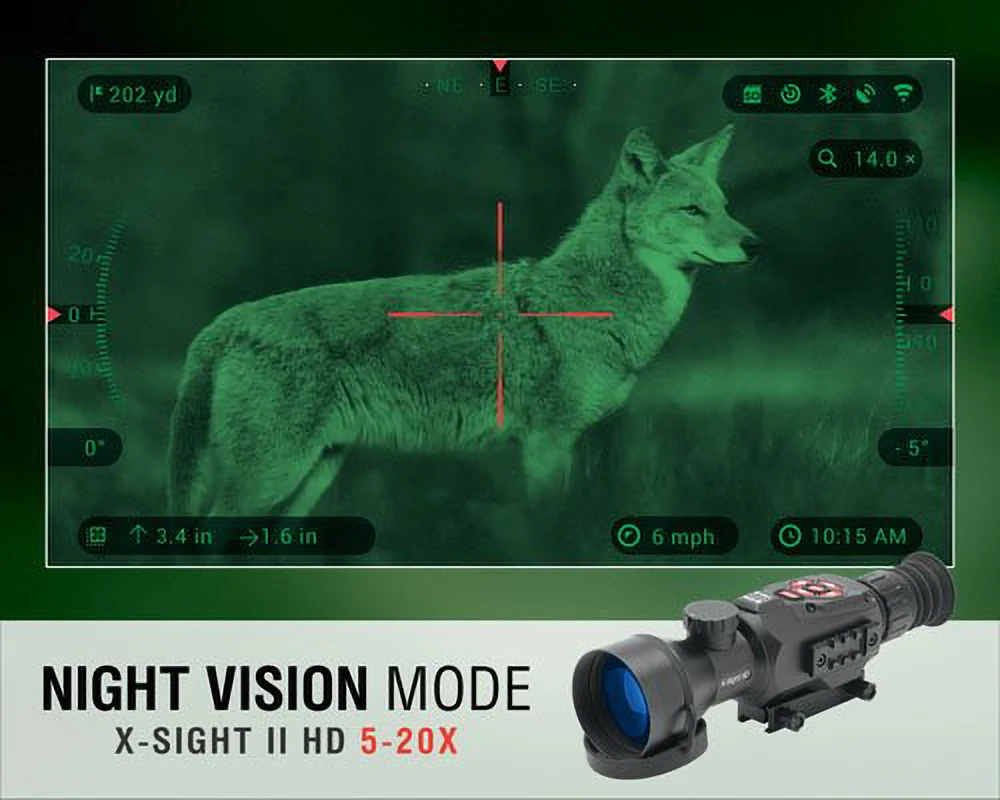 X-Sight II HD 5-20 Смарт день/ночь прицел ж/1080 p видео, баллистический калькулятор, дальномер, WiFi, e-компас, gps, барометр