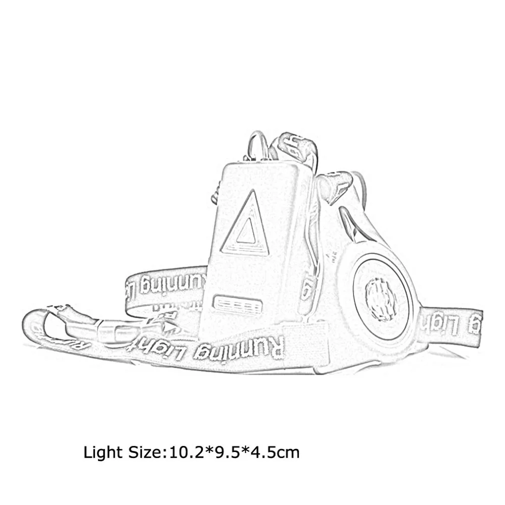 1200lm XPE уличные спортивные ходовые огни Q5 светодиодный фонарик для ночного бега сигнальные огни USB зарядка грудь Лампа Белый свет факел