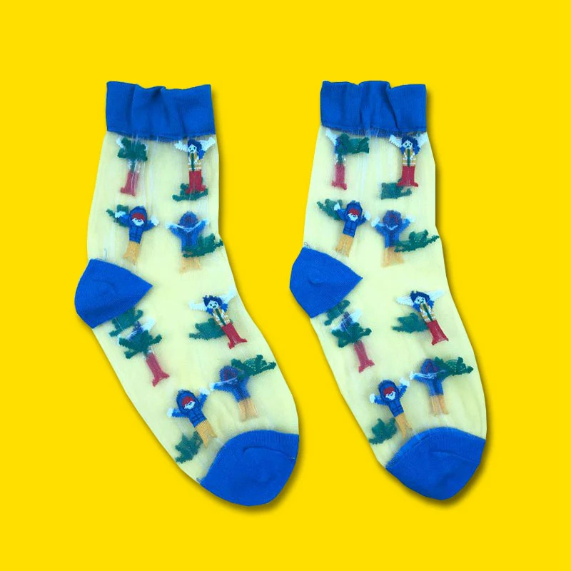SP& CITY, японские стильные Забавные милые Носки с рисунком животных, женские прозрачные кружевные короткие носки, летние открытые тонкие носки Harajuku
