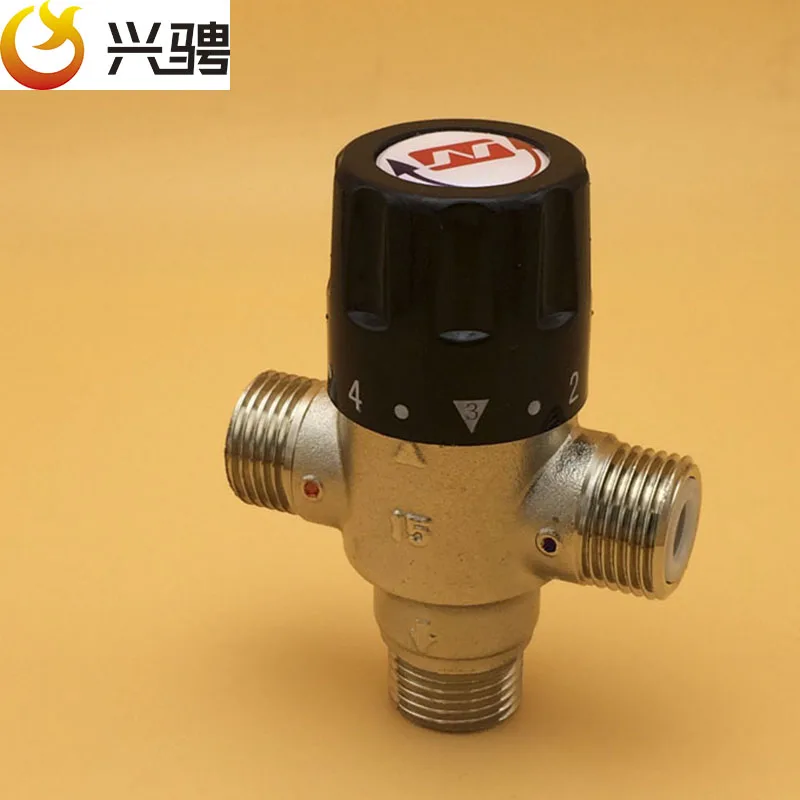 China supplier brass 1/2" DN15 pipe thermostatic mixer valve solar thermostatic valve