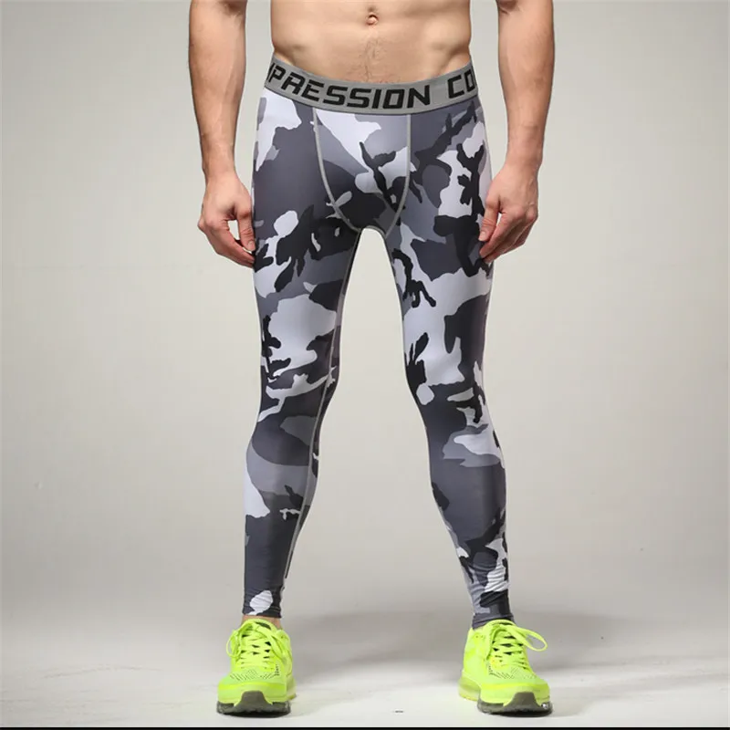 Men Slim Fit Jogger Pants Stretch Sports Bike Trousers Base Layer Tight Leggings