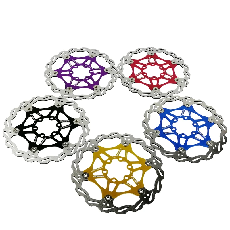 MEROCA MTB Bicycle Rotors Ultralight Multicolor Float rotor 160/180mm bicycle Parts Mountain Bike Brake 6 holes Floating Rotor MEROCA MTB Bicycle Rotors Ultralight Multicolor Float rotor 160/180mm bicycle Parts Mountain Bike Brake 6 holes Floating Rotor