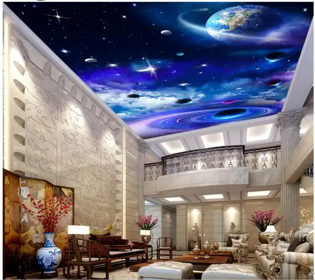 Online Shop Custom Photo 3d Wallpaper Ceiling Mural Milky Way