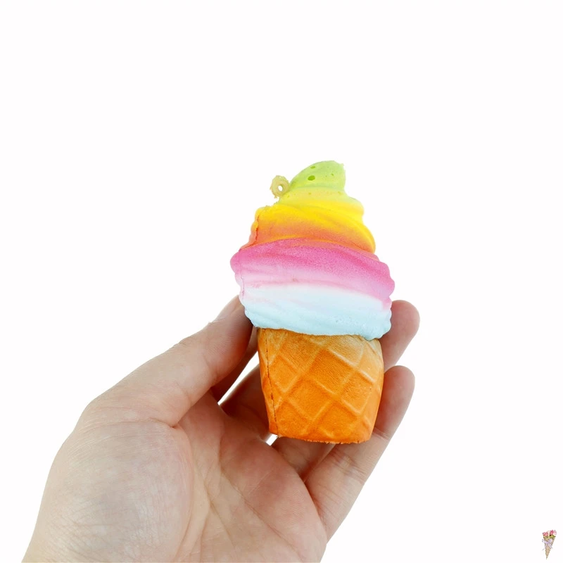 Jumbo Squishy радужное мороженое супер медленно растет Kawaii хлеб булочка торт сладкий