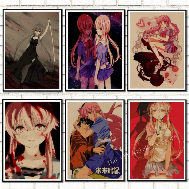 Future Diary Mirai Nikki Amano Yukiteru Gasai Yuno kraft poster retro  Poster wall sticker Japanese Anime Poster/904 - AliExpress