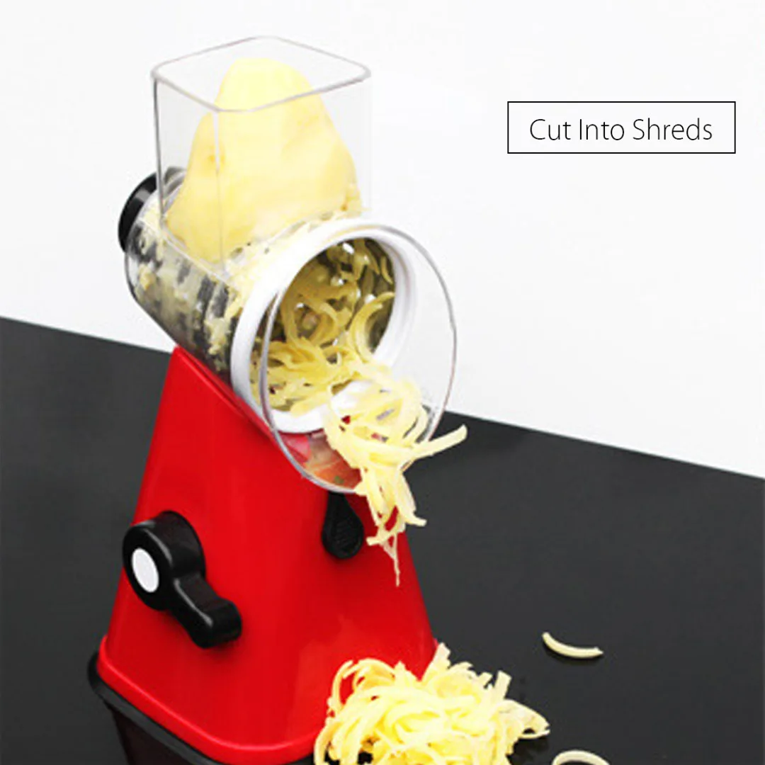 1set 3 in 1 Round Kitchen Fruit Potato Carrot Julienne Grater Cheese Vegetable Slicer Green Red