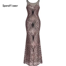 Spendflower Арт Деко большой Гэтсби вдохновил блесток 1920s короткое платье Хлопушка G-067GD